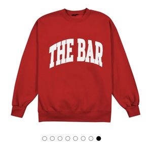 THE BAR crewneck in ruby